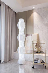 Modern Vapor Acrylic Uplight Floor Lamp with Integrated LED for Living Room Standing Light White