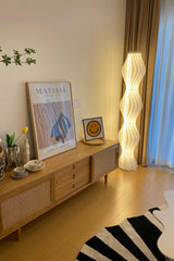 Modern Vapor Acrylic Uplight Floor Lamp with Integrated LED for Living Room Standing Light White