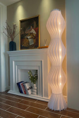 Modern Vapor Acrylic Uplight Floor Lamp with Integrated LED for Living Room Standing Light White