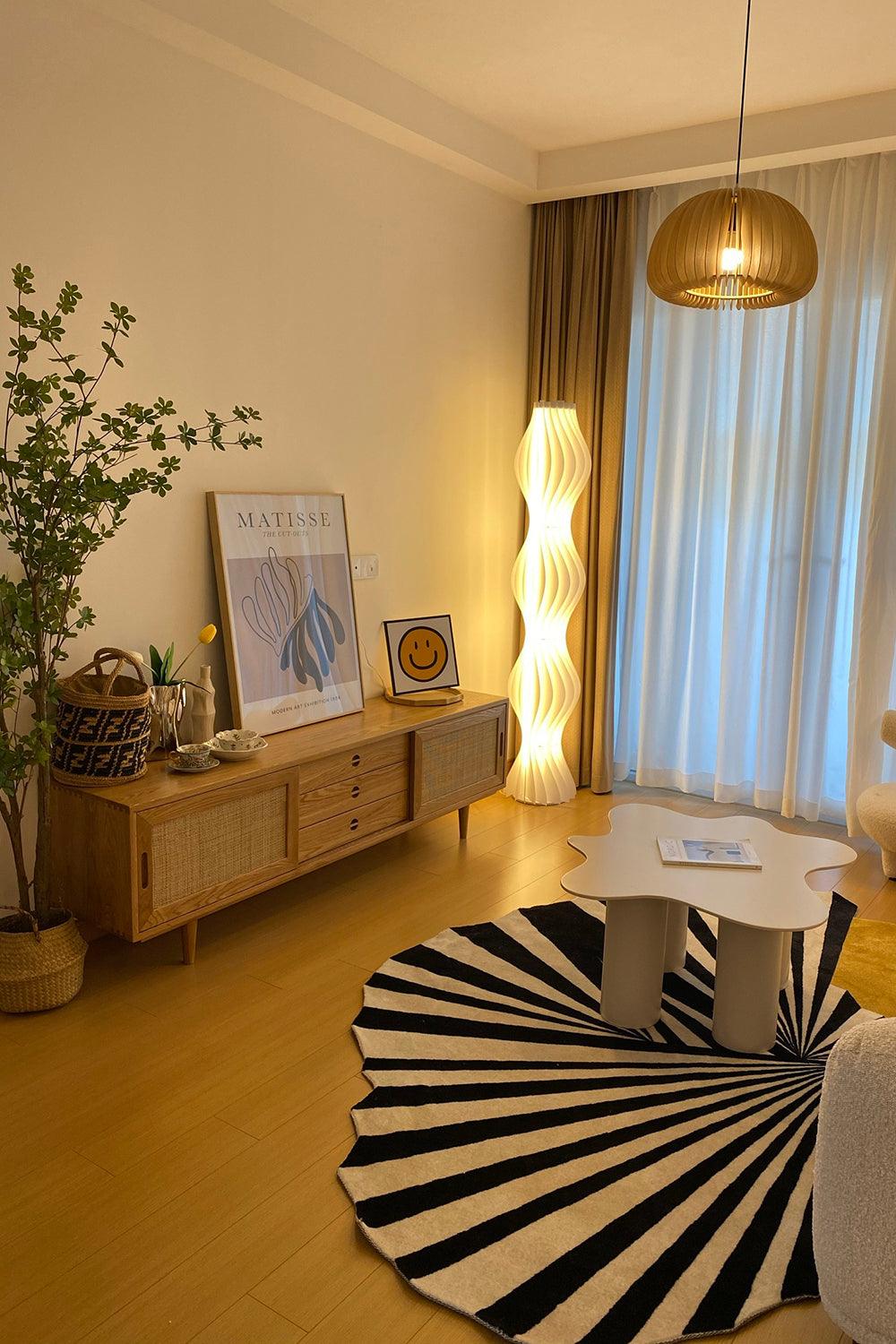Modern Vapor Acrylic Uplight Floor Lamp with Integrated LED for Living Room Standing Light White