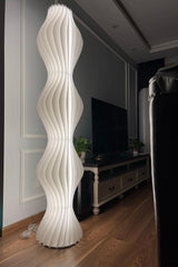 Modern Vapor Acrylic Uplight Floor Lamp with Integrated LED for Living Room Standing Light White