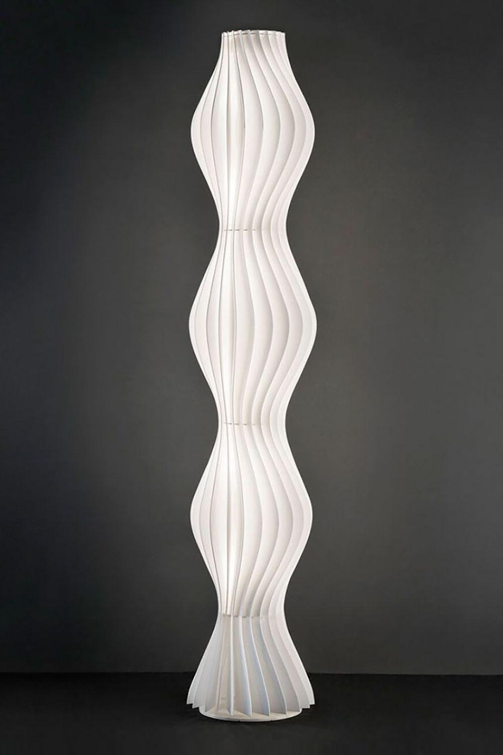 Modern Vapor Acrylic Uplight Floor Lamp with Integrated LED for Living Room Standing Light White