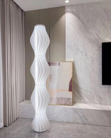 Modern Vapor Acrylic Uplight Floor Lamp with Integrated LED for Living Room Standing Light White