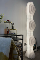 Modern Vapor Acrylic Uplight Floor Lamp with Integrated LED for Living Room Standing Light White