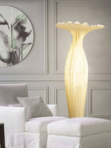 Modern Fabric Vase Floor Lamp with Integrated LED for Living Room Decor