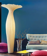 Modern Fabric Vase Floor Lamp with Integrated LED for Living Room Decor