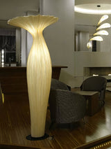 Modern Fabric Vase Floor Lamp with Integrated LED for Living Room Decor