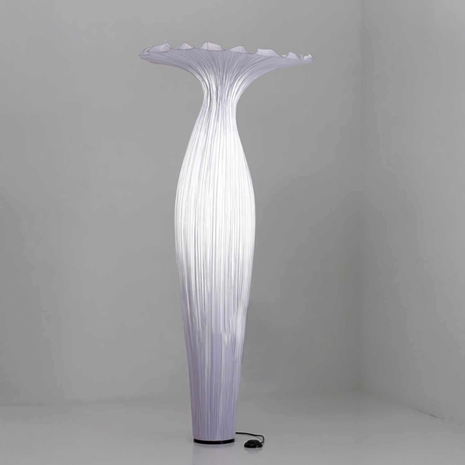 Modern Fabric Vase Floor Lamp with Integrated LED for Living Room Decor