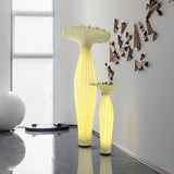 Modern Fabric Vase Floor Lamp with Integrated LED for Living Room Decor