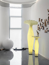 Modern Fabric Vase Floor Lamp with Integrated LED for Living Room Decor