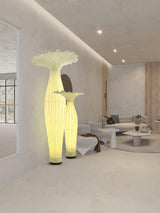 Modern Fabric Vase Floor Lamp with Integrated LED for Living Room Decor