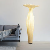 Modern Fabric Vase Floor Lamp with Integrated LED for Living Room Decor