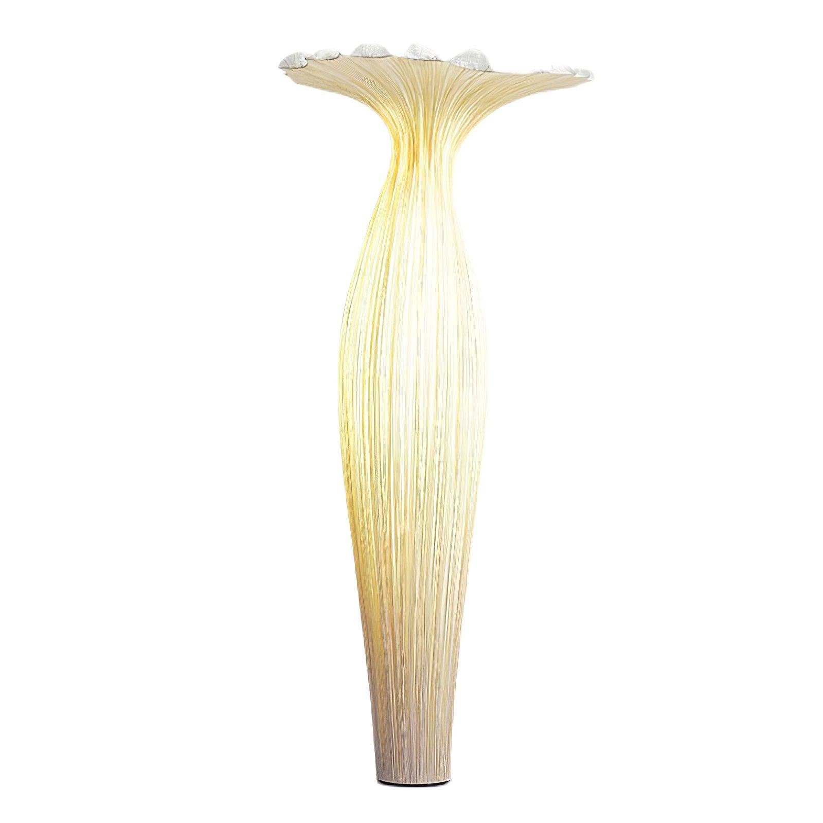 Modern Fabric Vase Floor Lamp with Integrated LED for Living Room Decor