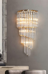 elegant-venetian-glass-rod-wall-light-gold-tapered-crystal-sconce