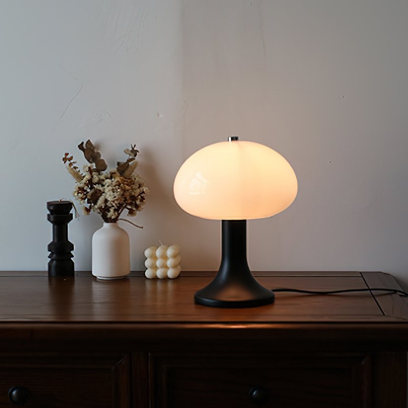 minimalist-white-frosted-glass-mushroom-table-lamp-with-natural-wood-base