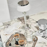 Versailles Modern Curved Glass Table Lamp for Bedroom and Office Task Lighting