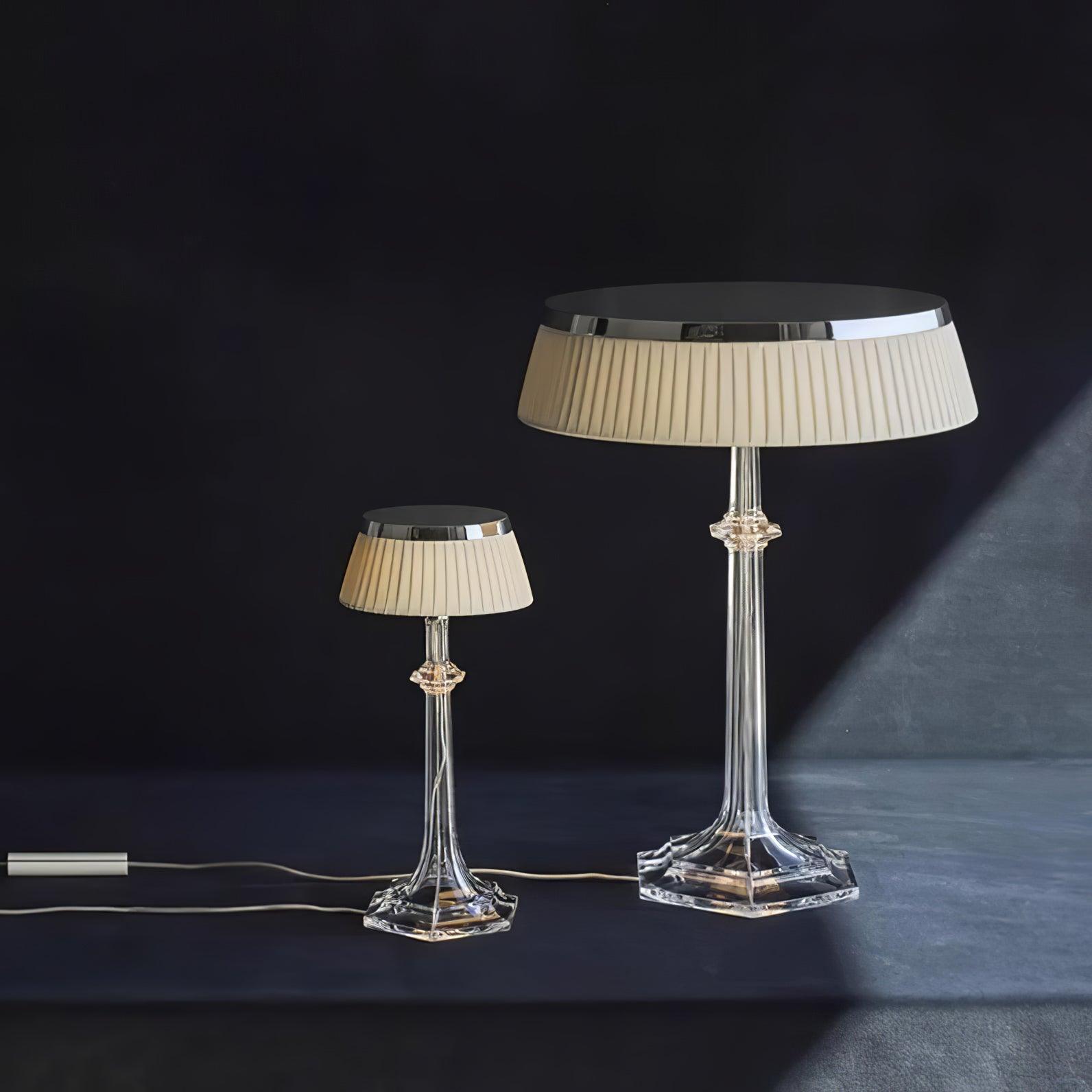 Versailles Modern Curved Glass Table Lamp for Bedroom and Office Task Lighting