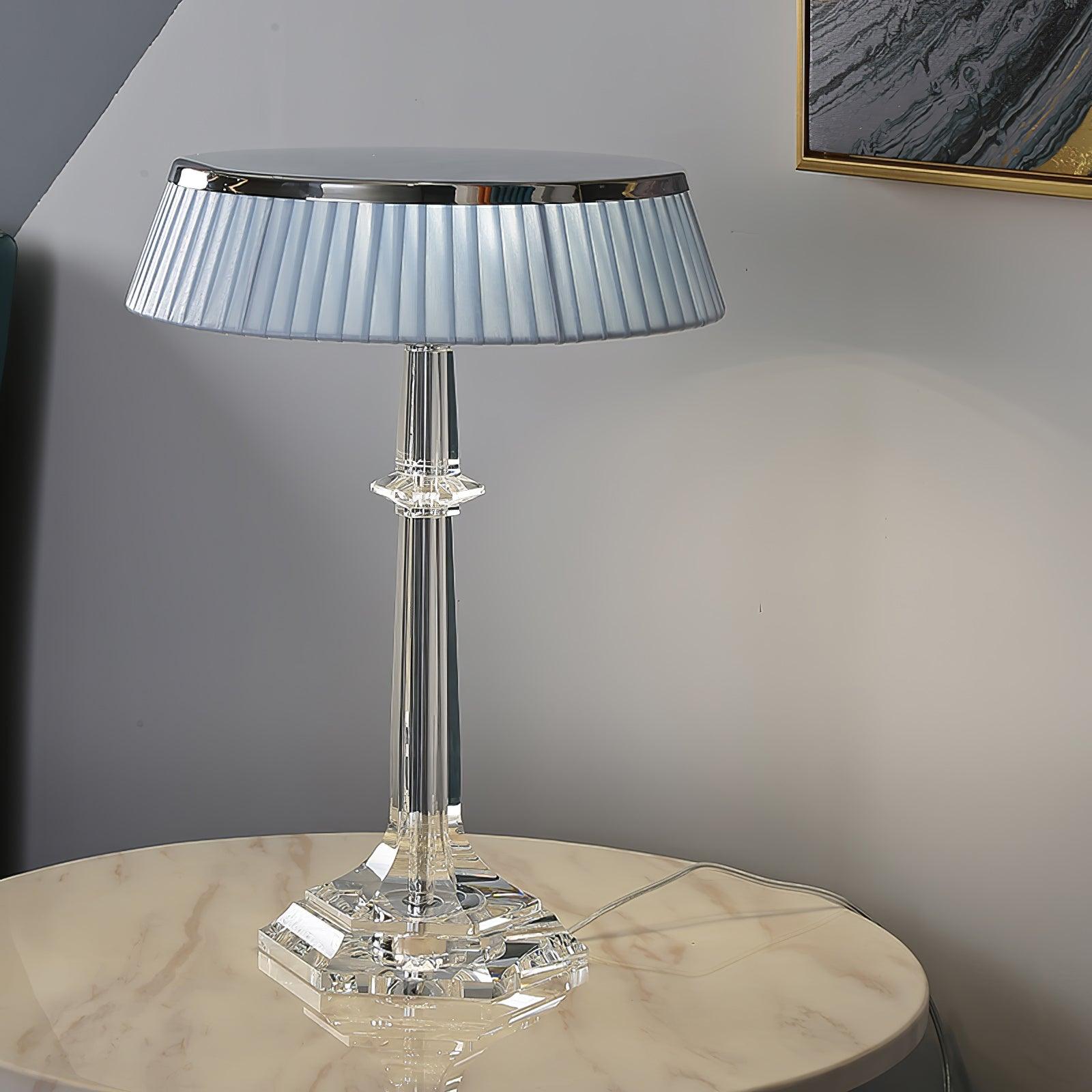 Versailles Modern Curved Glass Table Lamp for Bedroom and Office Task Lighting