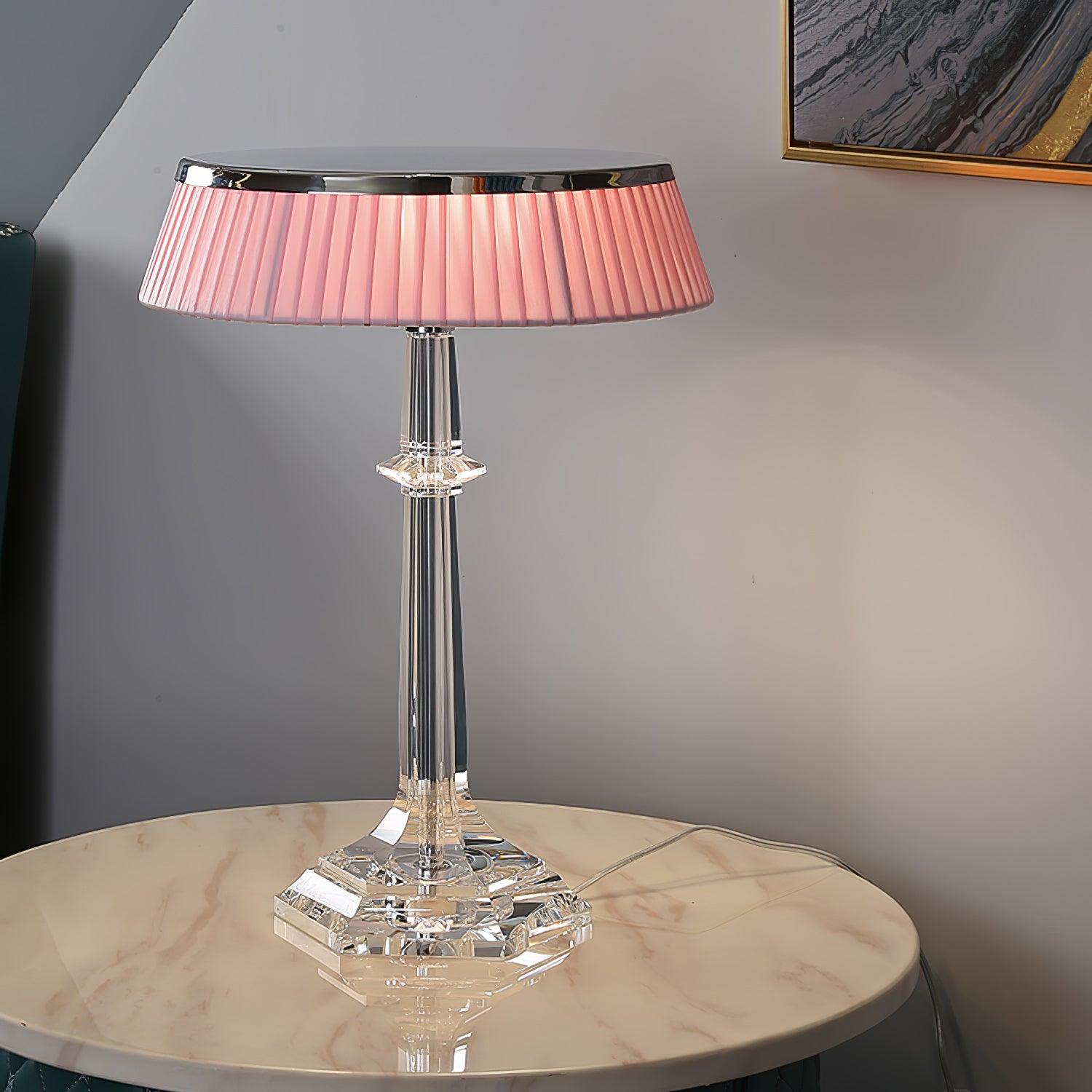 Versailles Modern Curved Glass Table Lamp for Bedroom and Office Task Lighting