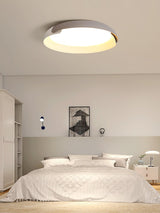 Modern Round LED Flush Mount Ceiling Light Contemporary Acrylic Fixture for Living Room and Office