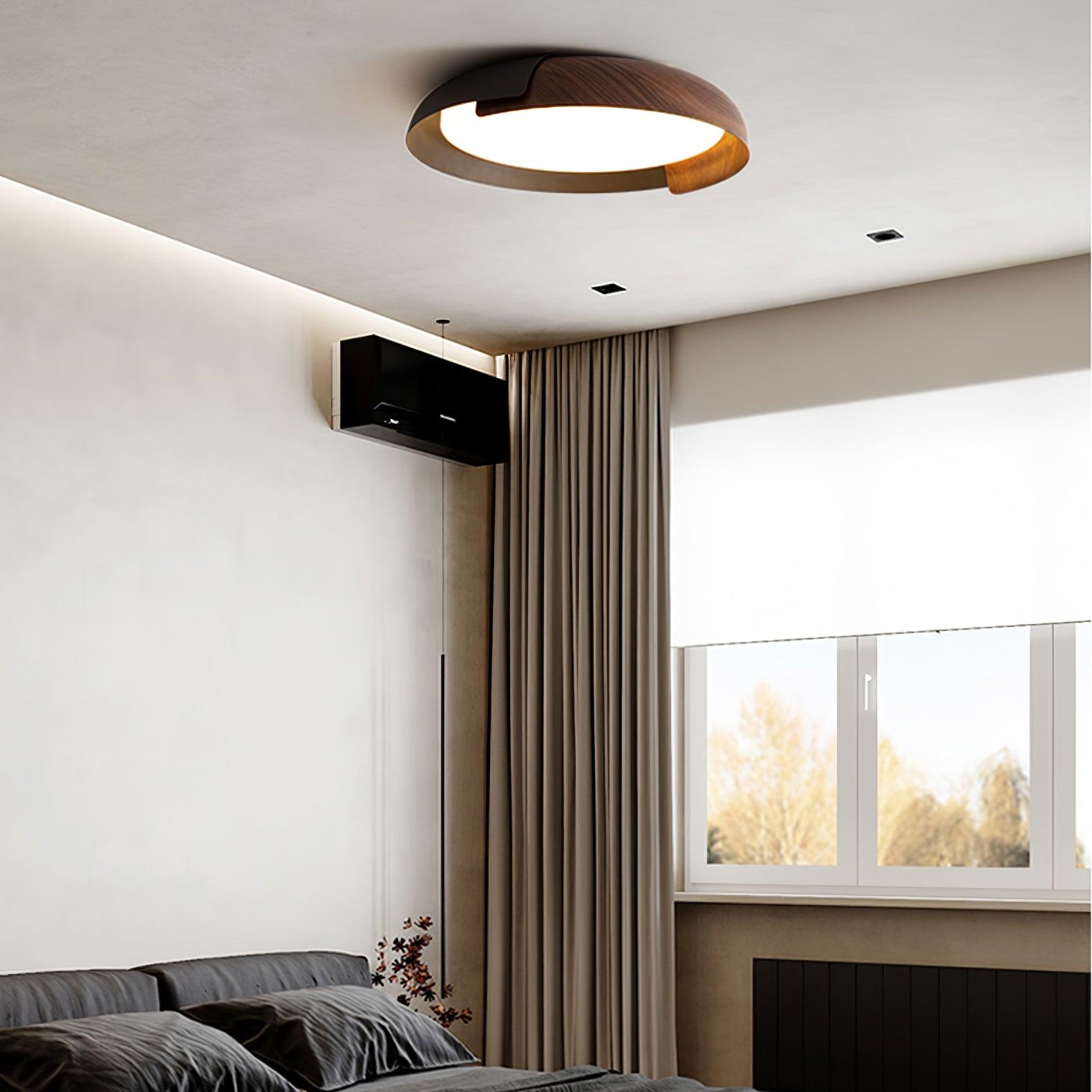 Modern Round LED Flush Mount Ceiling Light Contemporary Acrylic Fixture for Living Room and Office