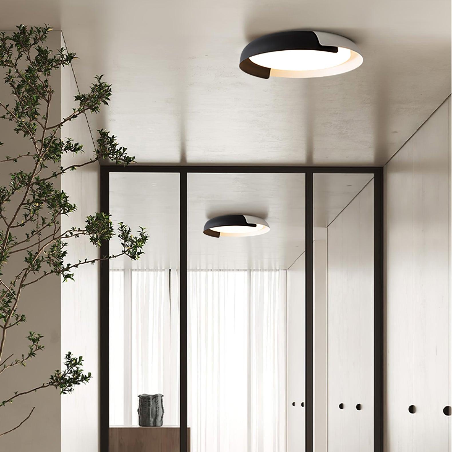 Modern Round LED Flush Mount Ceiling Light Contemporary Acrylic Fixture for Living Room and Office