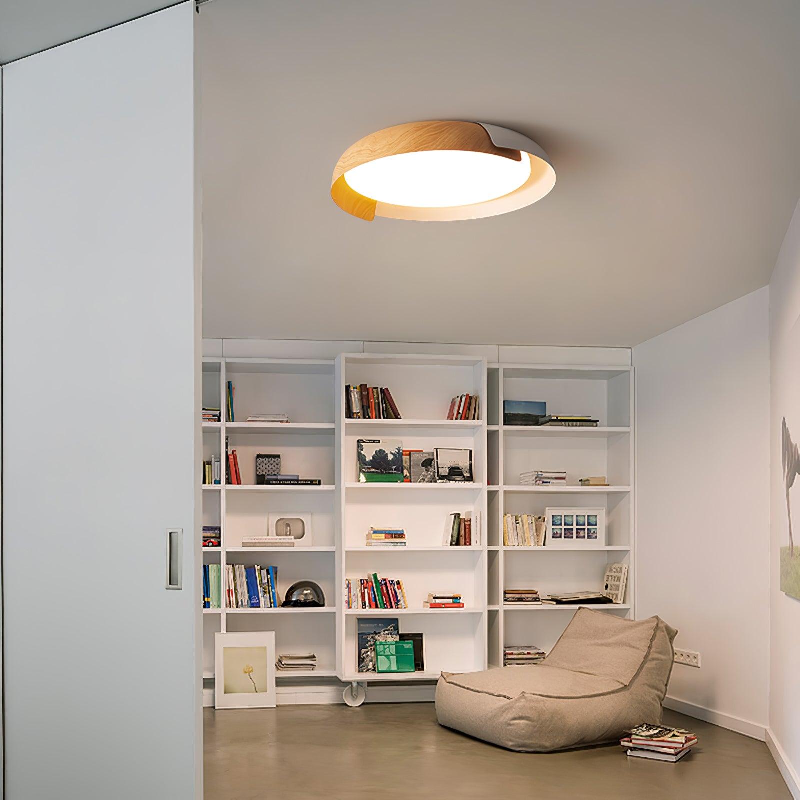 Modern Round LED Flush Mount Ceiling Light Contemporary Acrylic Fixture for Living Room and Office