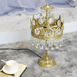 Luxury French Style Crystal Nightstand Lamp Decorative Antique Brass Table Light