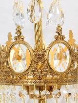 Luxury French Style Crystal Nightstand Lamp Decorative Antique Brass Table Light