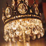 Luxury French Style Crystal Nightstand Lamp Decorative Antique Brass Table Light