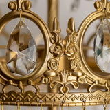 Luxury French Style Crystal Nightstand Lamp Decorative Antique Brass Table Light
