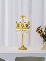 Luxury French Style Crystal Nightstand Lamp Decorative Antique Brass Table Light