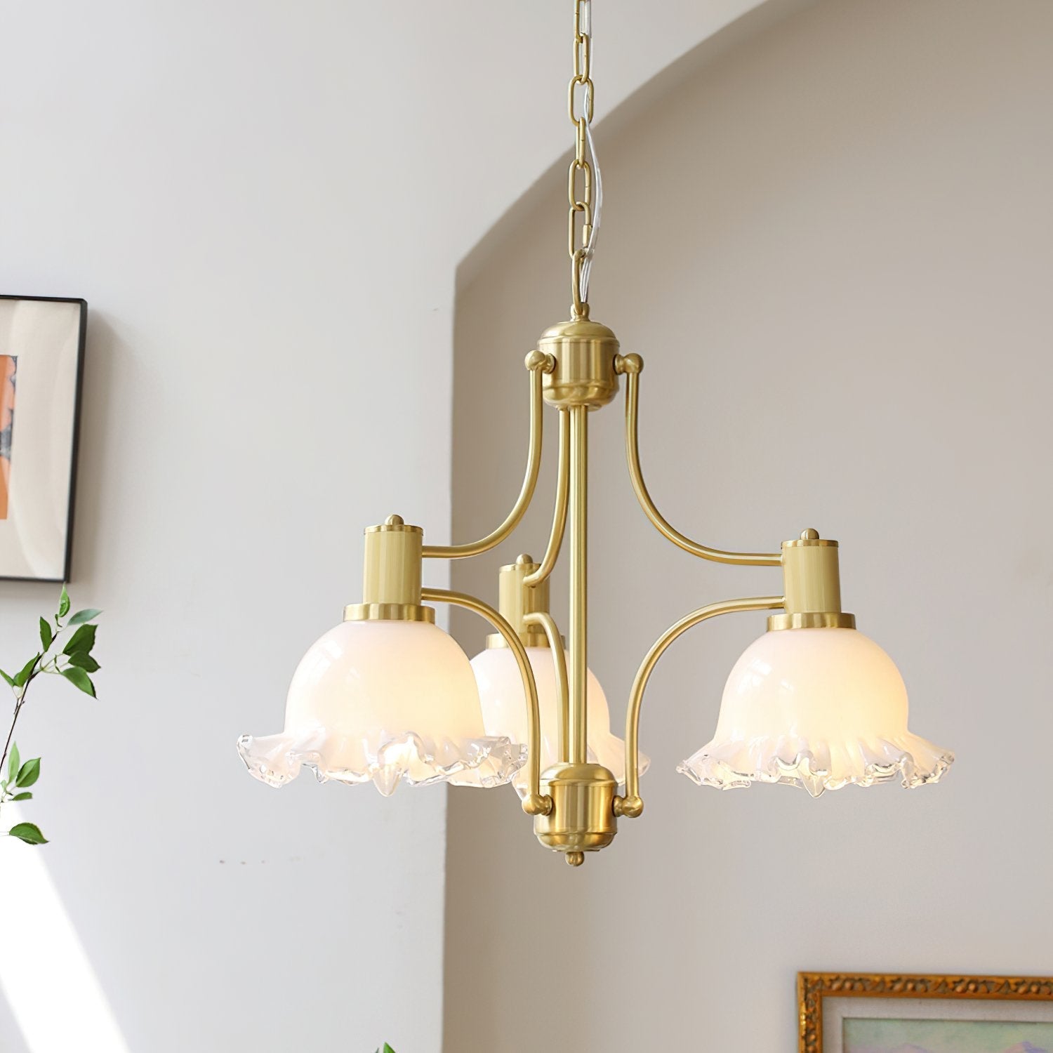 french-vintage-brass-floral-chandelier-with-glass-shades-elegant-copper-finish-hanging-pendant-light