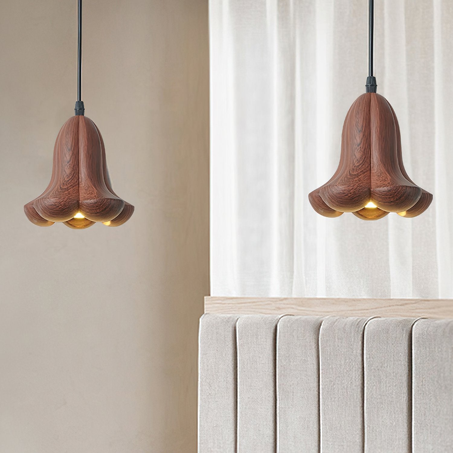 elegant-vintage-flower-design-resin-pendant-light-with-walnut-finish-led-shade