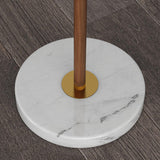 Vintage Pleated Floor Lamp with Marble Base Retro Accent Lighting for Living Room