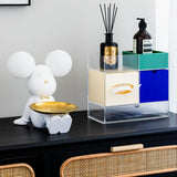 Violent Bear Decorative Resin Table Lamp with Storage Tray for Modern Bedside and Office Desks