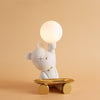 Violent Bear Decorative Resin Table Lamp with Storage Tray for Modern Bedside and Office Desks