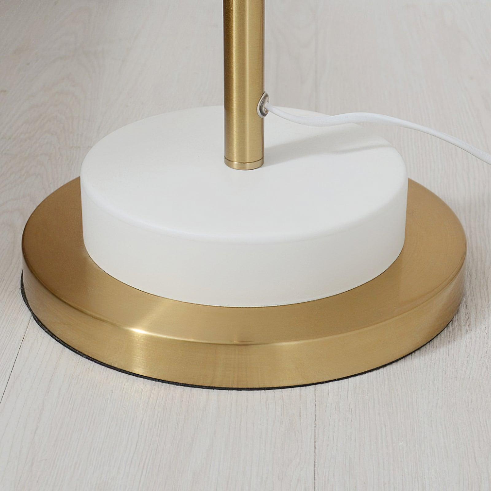 Modern Torchiere Standing Floor Lamp with Metal Frame and Elegant Gold Accents