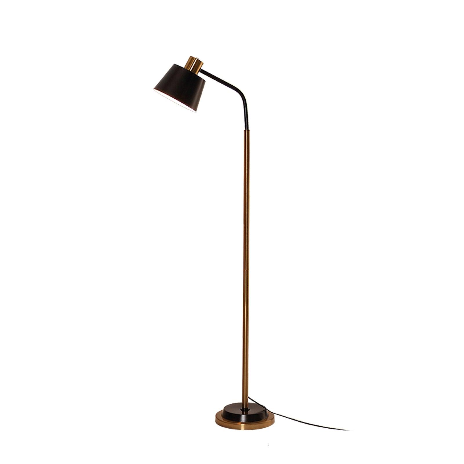 Modern Torchiere Standing Floor Lamp with Metal Frame and Elegant Gold Accents