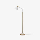 Modern Torchiere Standing Floor Lamp with Metal Frame and Elegant Gold Accents
