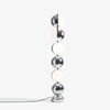 Modern Minimalist LED Standing Lamp with Chrome Finish and White Acrylic Shade