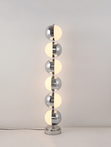 Modern Minimalist LED Standing Lamp with Chrome Finish and White Acrylic Shade