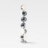Modern Minimalist LED Standing Lamp with Chrome Finish and White Acrylic Shade
