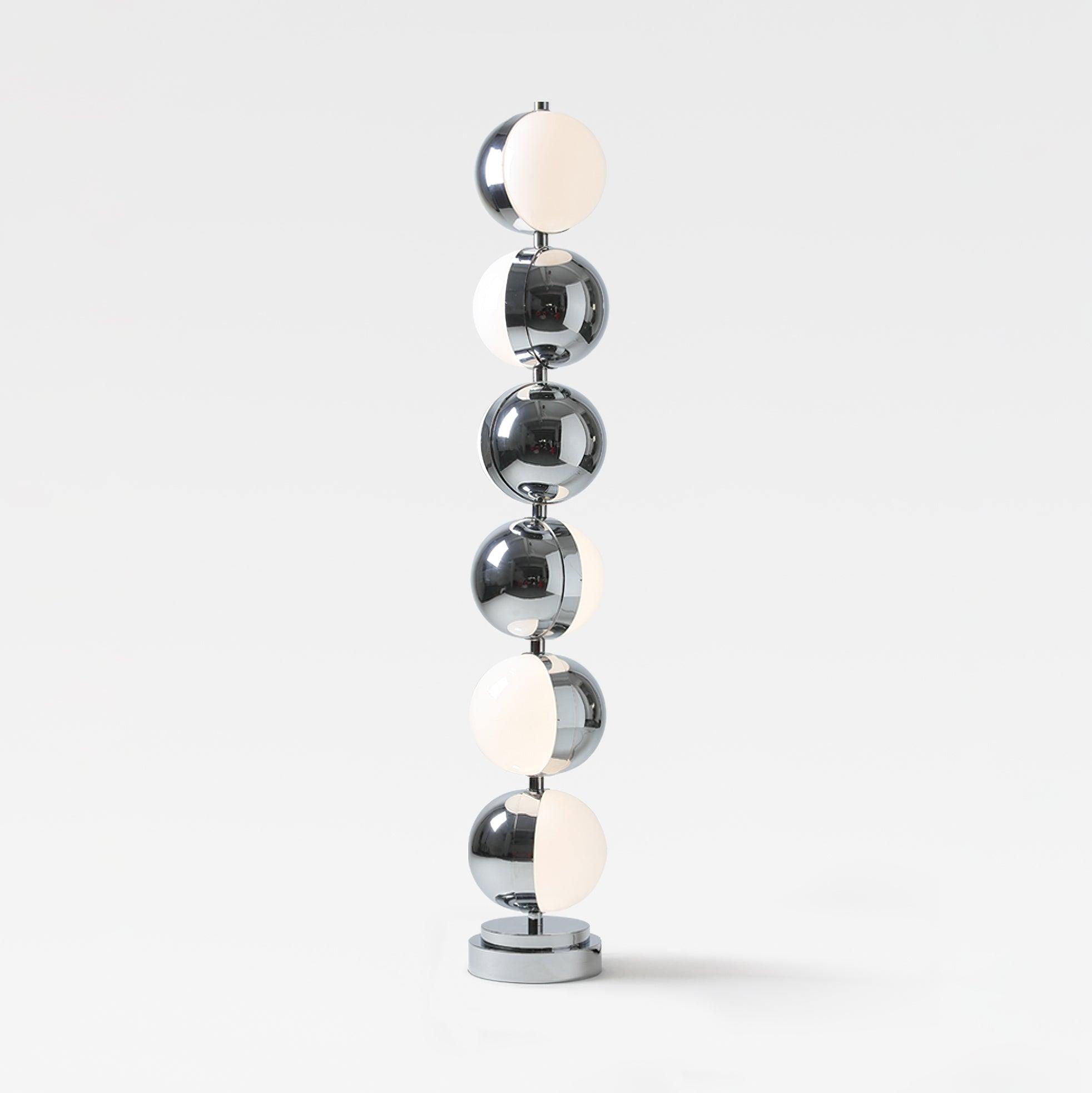 Modern Minimalist LED Standing Lamp with Chrome Finish and White Acrylic Shade