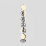 Modern Minimalist LED Standing Lamp with Chrome Finish and White Acrylic Shade