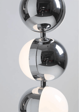 Modern Minimalist LED Standing Lamp with Chrome Finish and White Acrylic Shade