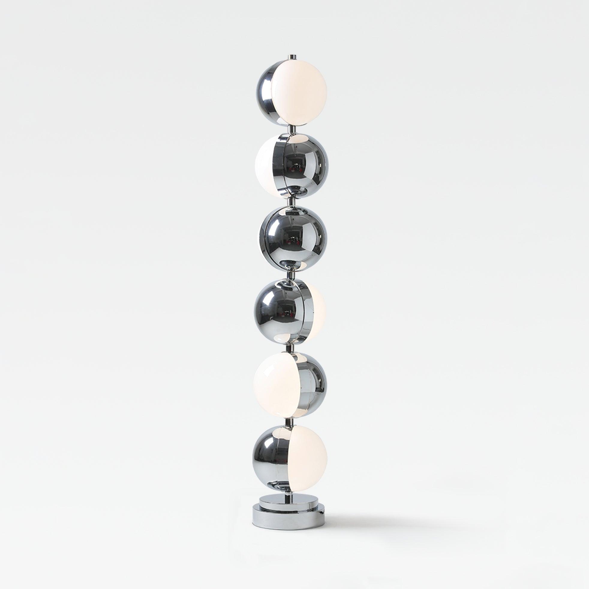 Modern Minimalist LED Standing Lamp with Chrome Finish and White Acrylic Shade
