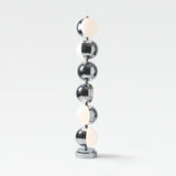 Modern Minimalist LED Standing Lamp with Chrome Finish and White Acrylic Shade