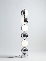 Modern Minimalist LED Standing Lamp with Chrome Finish and White Acrylic Shade