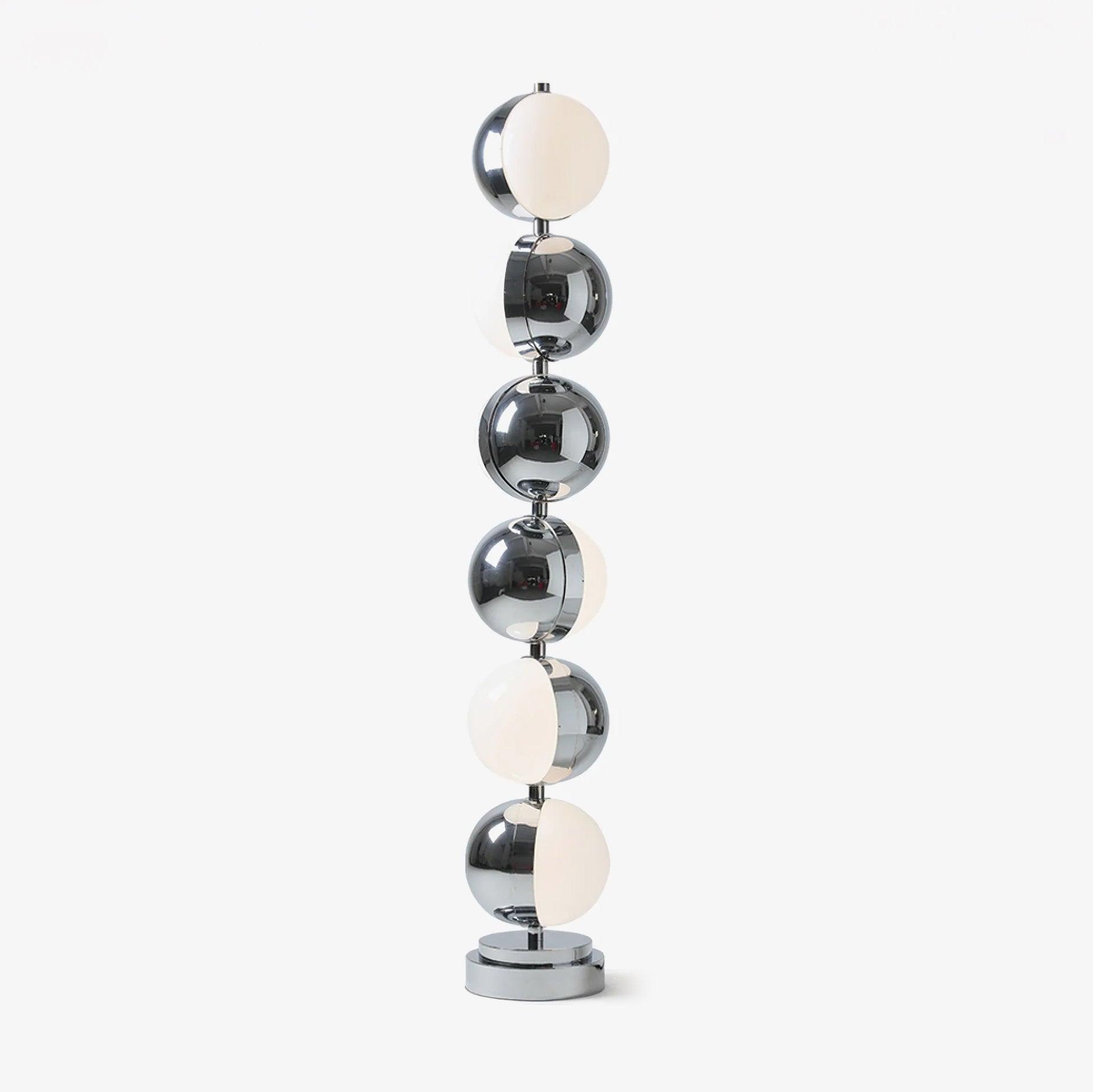 Modern Minimalist LED Standing Lamp with Chrome Finish and White Acrylic Shade